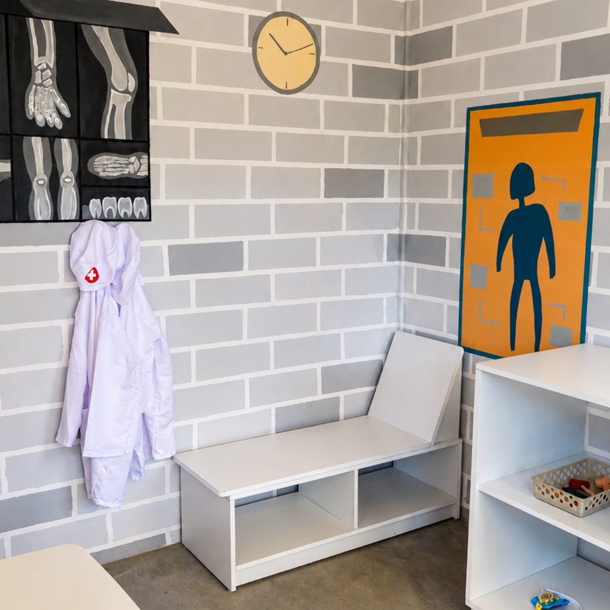 Consultorio del hospital infantil de juego en Diversitopía.