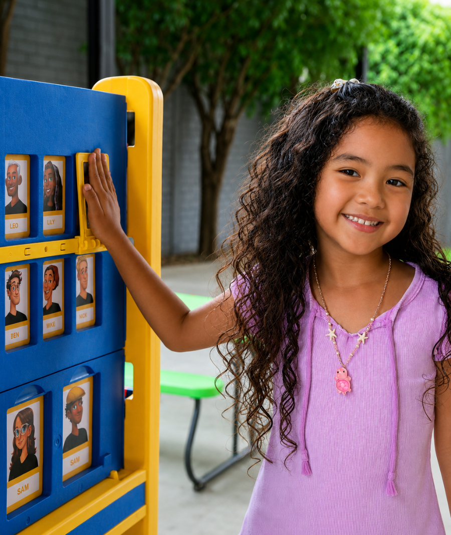 Niña jugando memorama en el área infantil de Diversitopía durante una fiesta para niños.